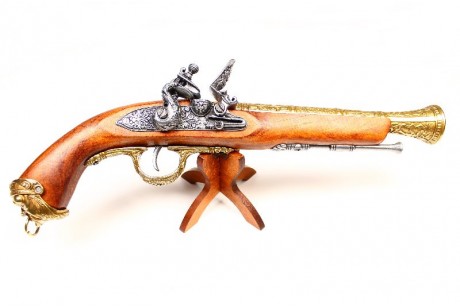 replika włoskiego pistoletu na stojaku Denix model 1031L+800