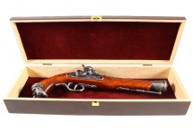 replika pistolet skałkowy w pudełku Denix model 1104G+P01