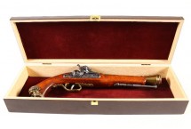 replika pistolet skałkowy w pudełku Denix model 1104L+P01