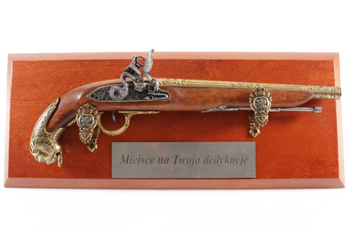 replika pistolet skałkowy na tablo Denix model 1043L+TM+23+TGD