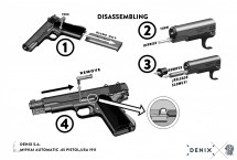 Replika pistolet .45 M1911A1 na stojaku Denix model 1312+800