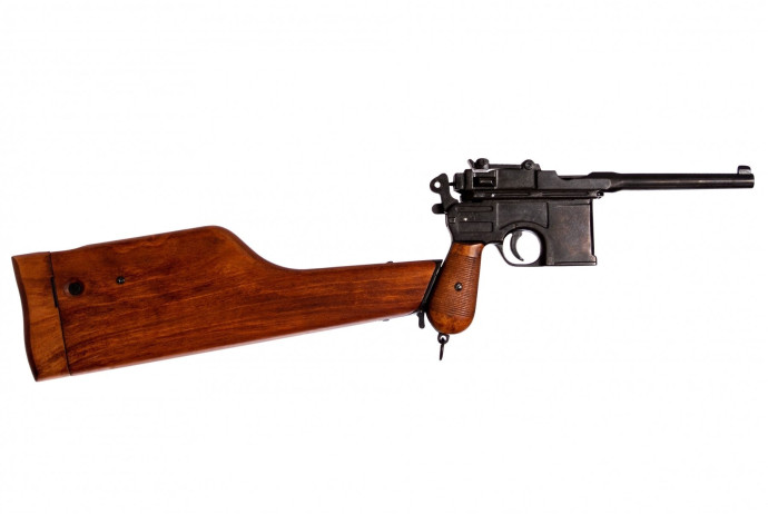 Replika pistolet Mauser c96 z drewnianą kolbą Denix model 1025