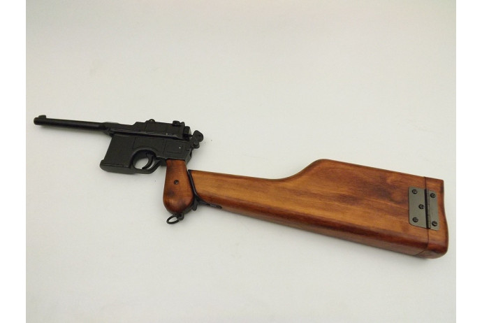 Replika pistolet Mauser c96 z drewnianą kolbą Denix model 1025
