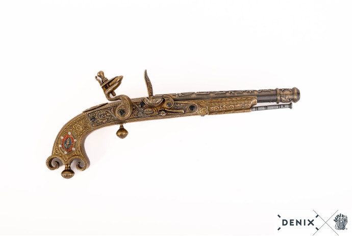 Replika pistolet skałkowy, Szkocja 1760 rok Denix model 1246