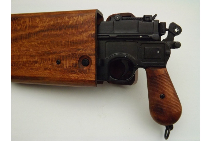 Replika pistolet Mauser c96 z drewnianą kolbą Denix model 1025