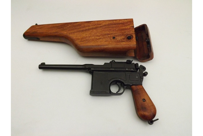 Replika pistolet Mauser c96 z drewnianą kolbą Denix model 1025