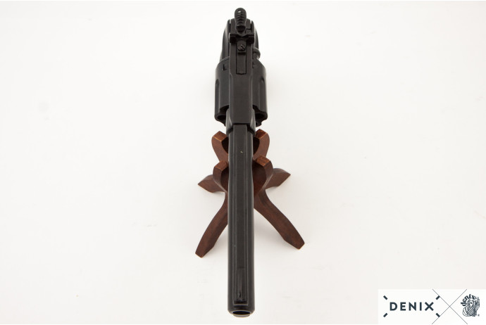 Replika amerykański rewolwer Python na stojaku Denix model 1050+800