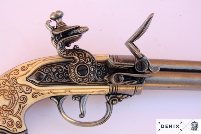 replika trzylufowy pistolet w pudełku Denix model 1016G+P02