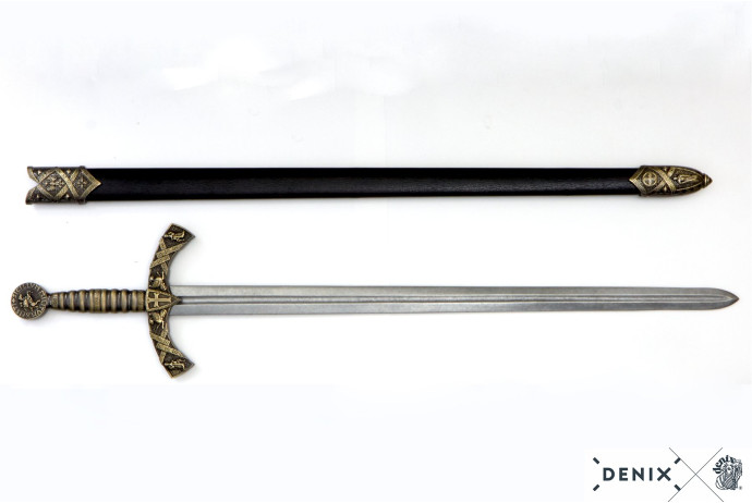 Replika miecz templariuszy na tablo Debix model 4163N+TD