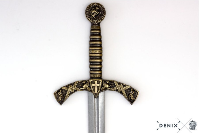 Replika miecz templariuszy na tablo Denix model 4163N+T
