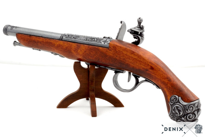 replika pistolet skałkowy na stojaku Denix model 1077G+800