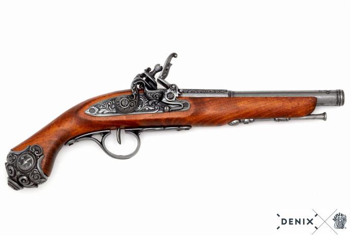 replika pistolet skałkowy na stojaku Denix model 1077G+800