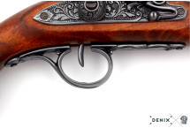 replika pistolet skałkowy na stojaku Denix model 1077G+800