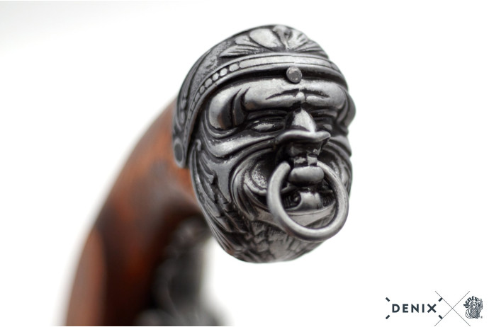 replika skałkowy pistolet na stojaku Denix model 1104G+801