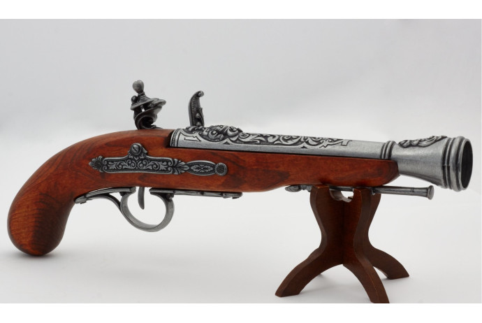 replika piracki garłacz na stojaku Denix model 1126G+800