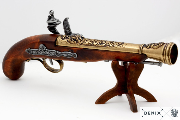 replika piracki garłacz na stojaku Denix model 1126L+800