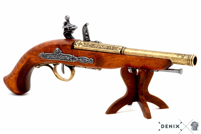 replika piracki pistolet na stojaku Denix model 1129L+800