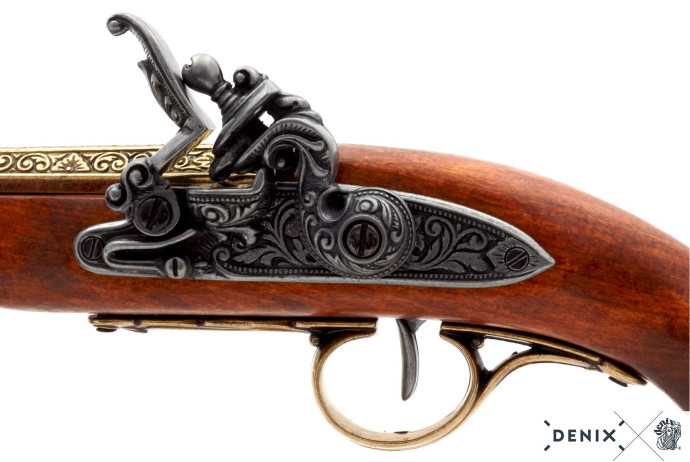 replika piracki pistolet na stojaku Denix model 1129L+801