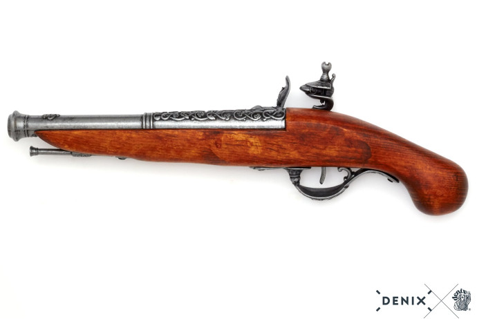 replika skałkowy pistolet w pudełku denix model  1196G+P01
