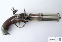 replika trzylufowy pistolet na tablo denix model 1307+TM+11G