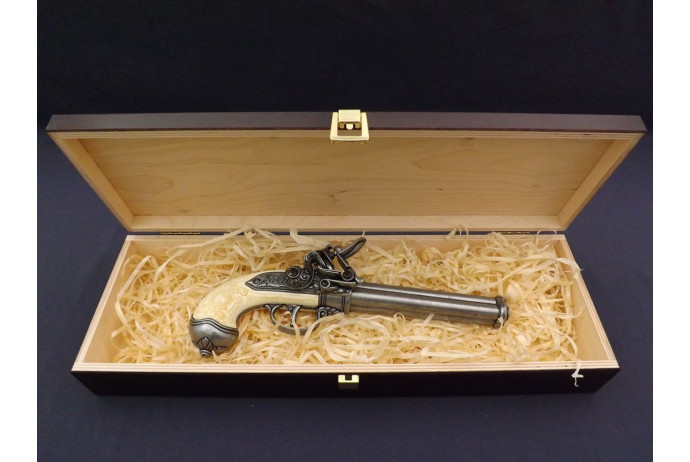 REPLIKA WŁOSKI PISTOLET TRZYLUFOWY W PUDEŁKU DENIX MODEL 1016G+P02