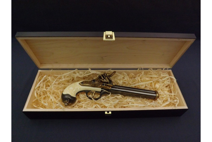 REPLIKA WŁOSKI PISTOLET TRZYLUFOWY W PUDEŁKU DENIX MODEL 1016L+P02