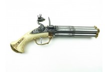 replika czterolufowego pistoletu na stojaku denix model 1310+801