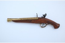 Replika niemiecki pistolet skałkowy w pudełku Denix model 1260L+P01