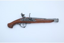 Replika niemiecki pistolet skałkowy w pudełku Denix model 1260G+P01