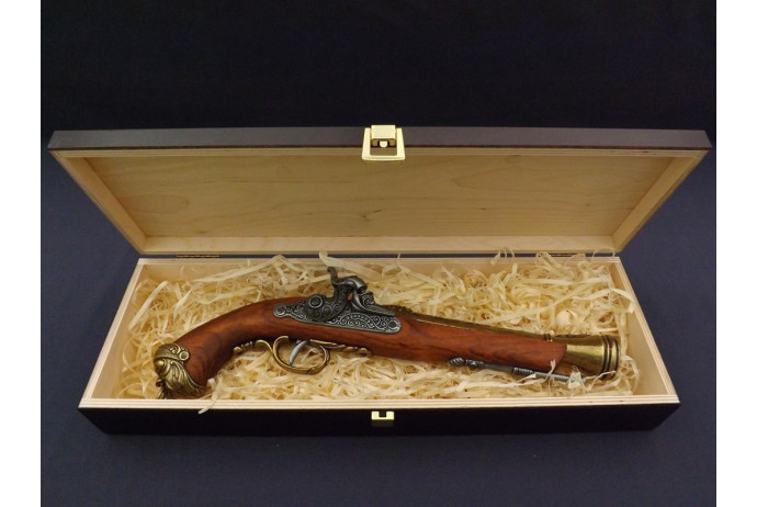 REPLIKA WŁOSKI PISTOLET SKAŁKOWY W PUDEŁKU DENIX MODEL 1104L+P02