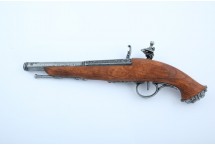 replika piracki pistolet skałkowy na stojaku Denix model 1103G+800
