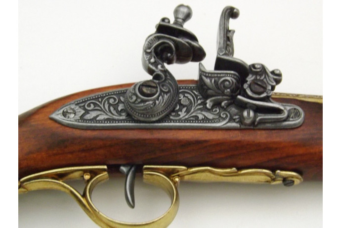 replika pistolet skałkowy w pudełku Denix model 1077L+P02