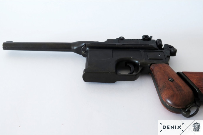 Replika pistolet Mauser c96 z drewnianą kolbą Denix model 1025