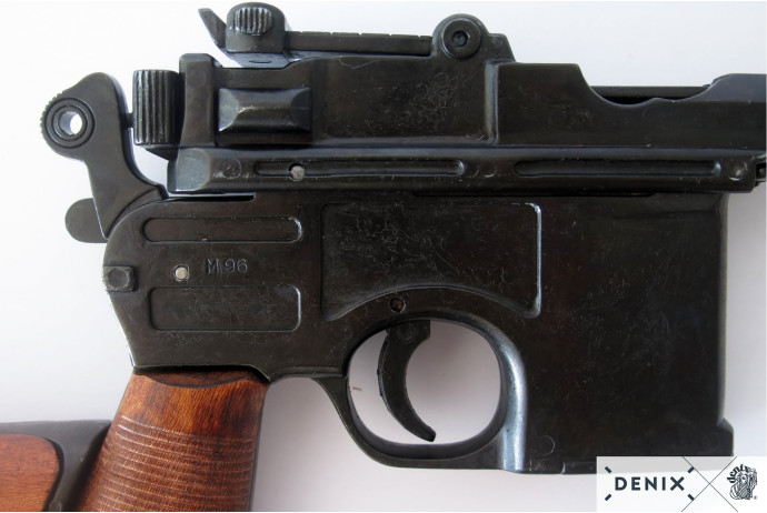 Replika pistolet Mauser c96 z drewnianą kolbą Denix model 1025