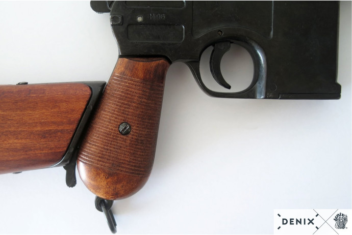 Replika pistolet Mauser c96 z drewnianą kolbą Denix model 1025