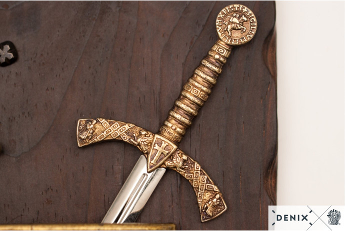 tarcza z herbem i dwoma mieczami denix model 579