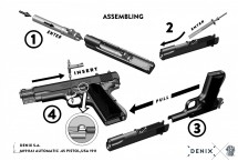 Replika pistolet M1911A1.45 na tablo Denix model 6312+TM+35
