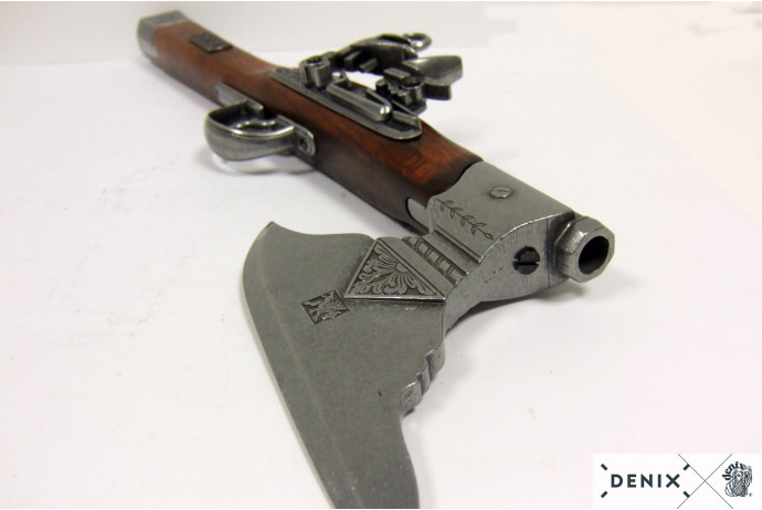 replika pistolet z toporem na stojaku denix model 1010+801