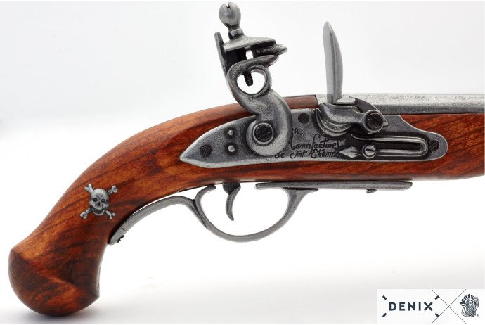 Replika piracki pistolet na tablo Denix model 1012+TM+11G