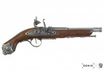 replika pistolet skałkowy VIIIw na tablo Denix model 1077G+TM+11G