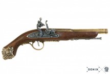 replika pistolet skałkowy na stojaku Denix model 1077L+800