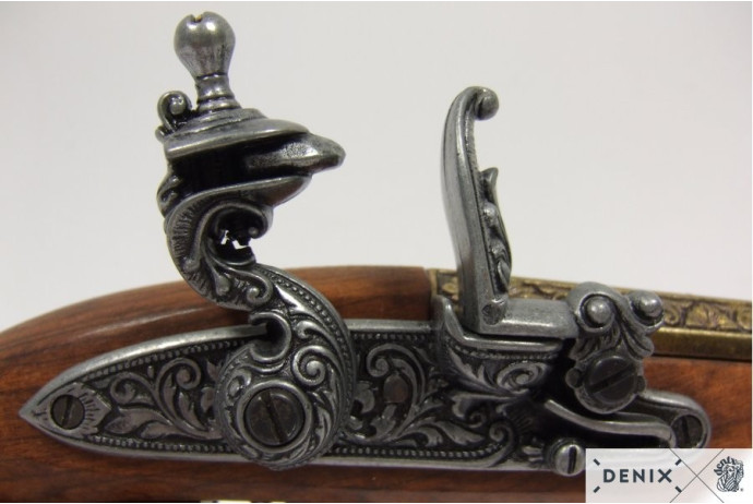 replika pistolet skałkowy na stojaku Denix model 1077L+800