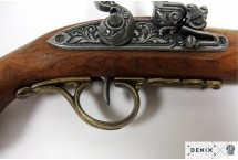 replika pistolet skałkowy na stojaku Denix model 1077L+801