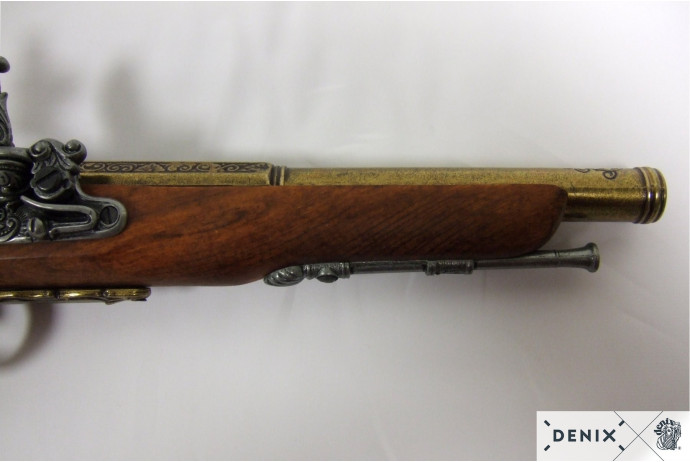 replika pistolet skałkowy na stojaku Denix model 1077L+801