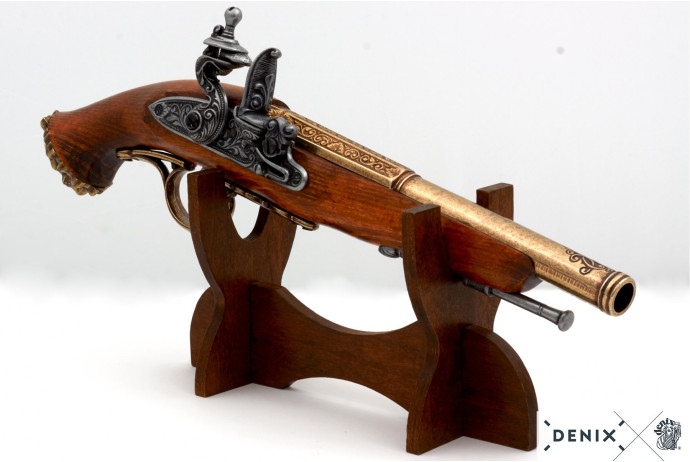 Replika piracki pistolet skałkowy XVIIIw Denix model 1103 L