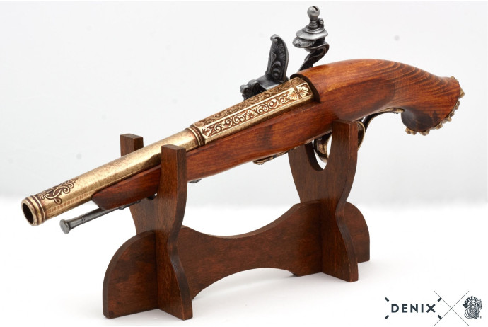 Replika piracki pistolet skałkowy XVIIIw Denix model 1103 L