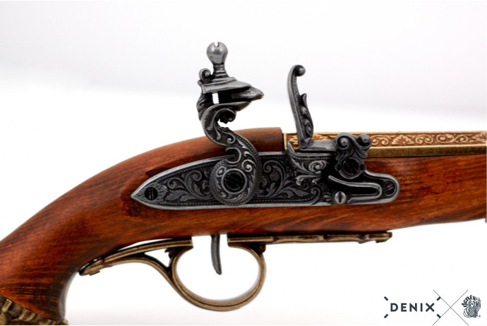 Replika piracki pistolet skałkowy XVIIIw Denix model 1103 L