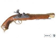 replika pistolet skałkowy na stojaku Denix model 1104L+801