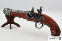replika leworęczny piracki pistolet XVIIIw Denix model 1126 G