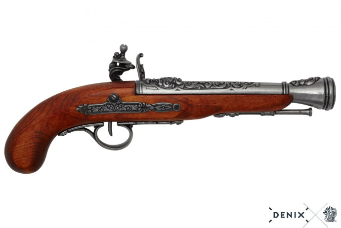 replika piracki garłacz na stojaku Denix model 1126G+801